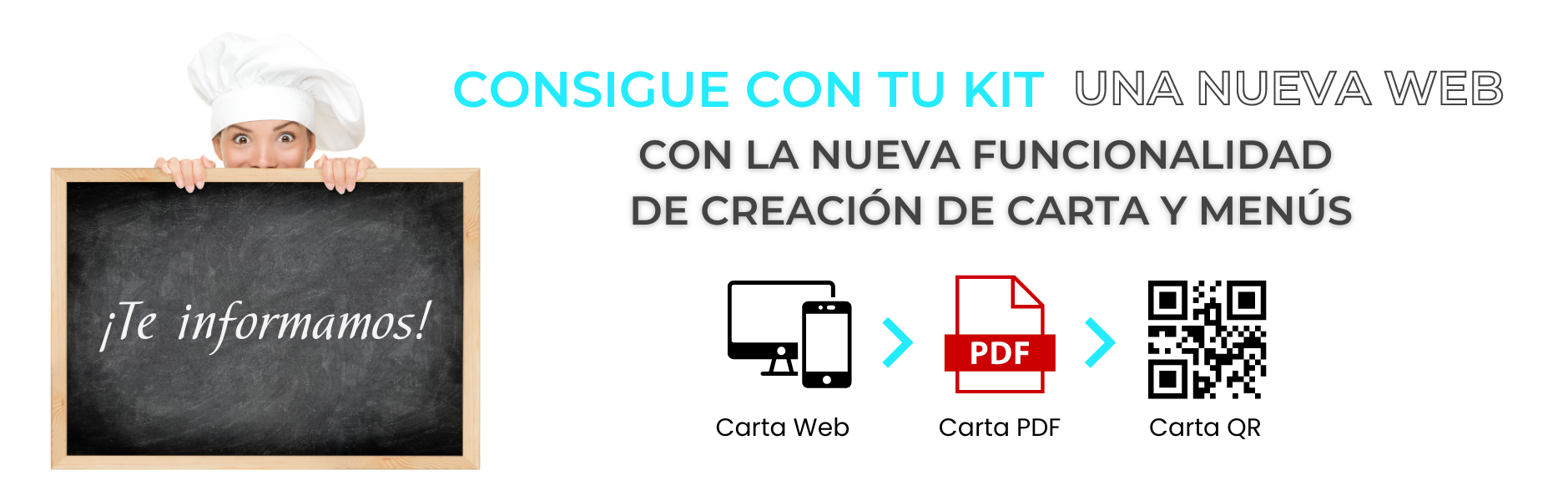 Kit Digital para restaurantes   Carta Web + PDF + QR